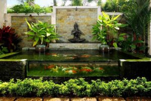 Thi công cảnh quan hồ cá koi